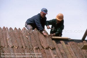 Safari entrance roof installation