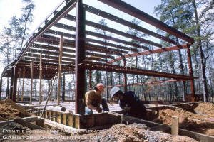 Safari shelter under construction