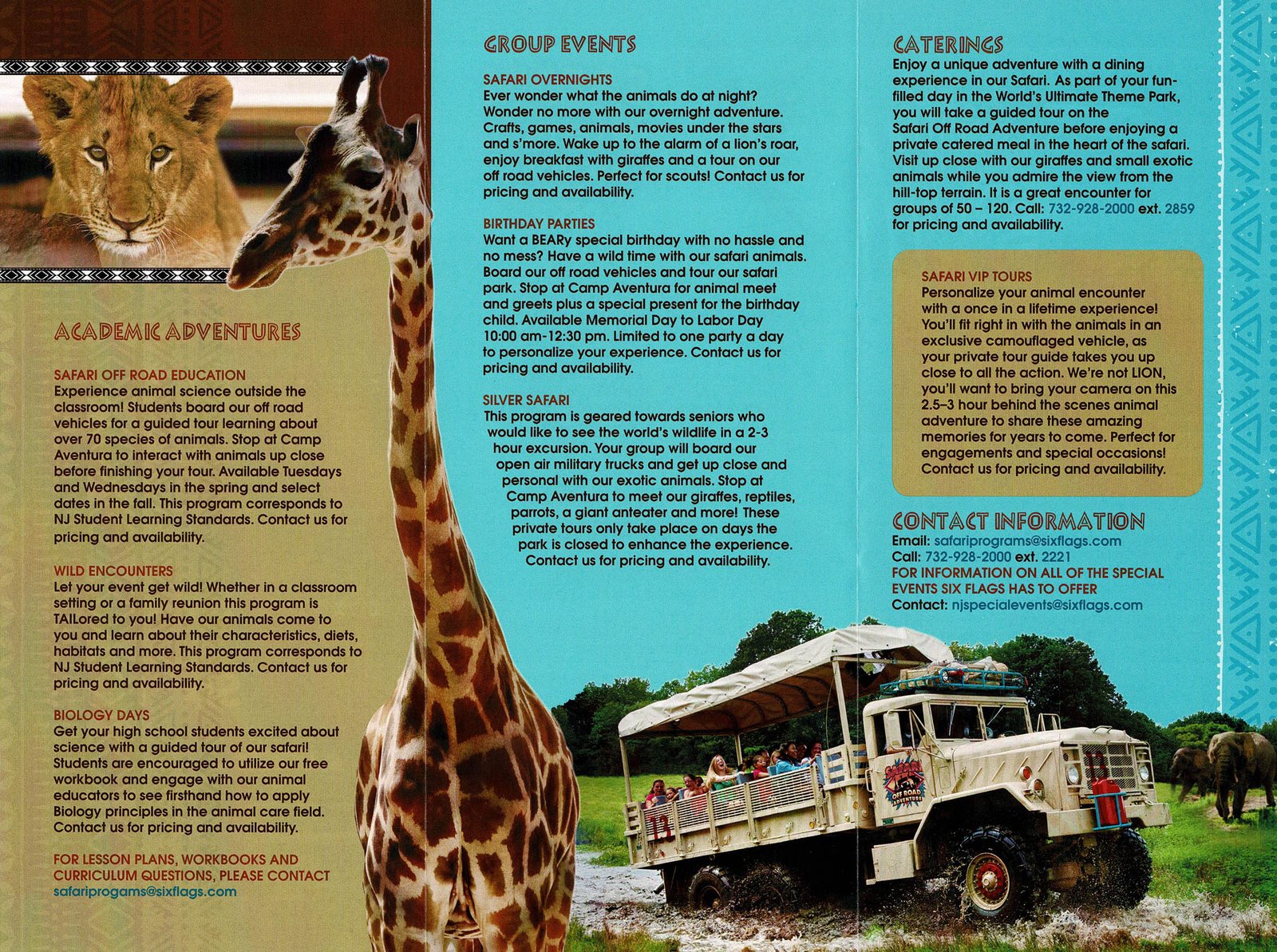 safari park brochure